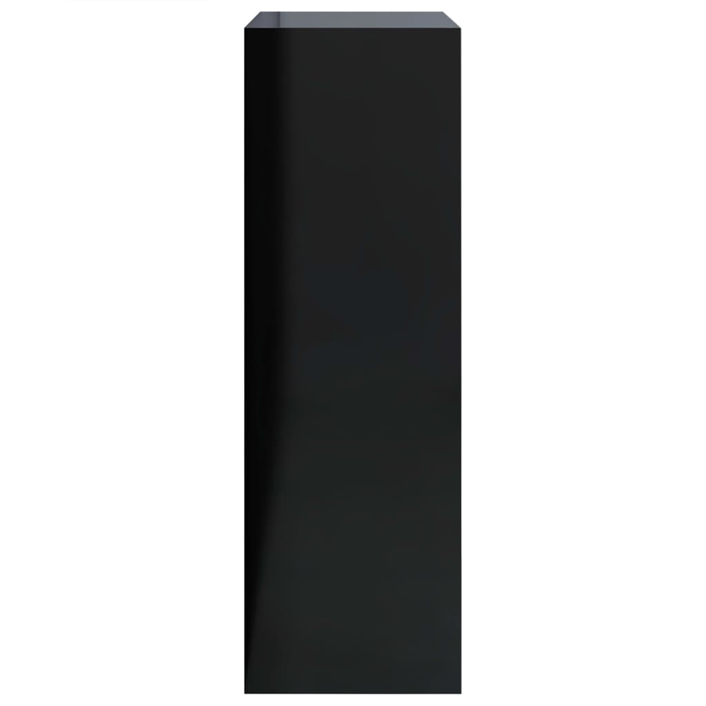 vidaXL Knižnica, lesklá čierna 60x24x76 cm, kompozitné drevo