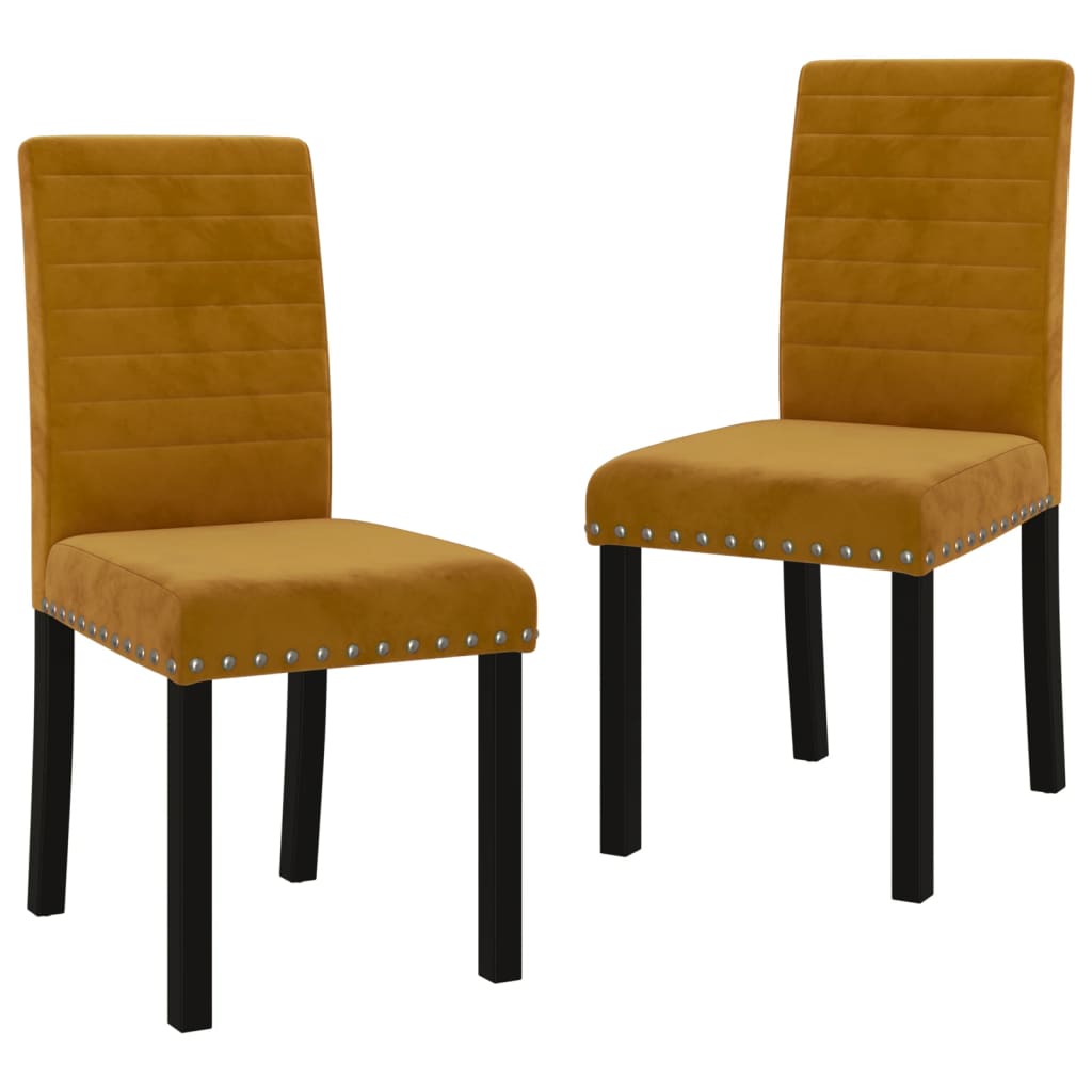 vidaXL Jedálenské stoličky 2 ks hnedé zamatové