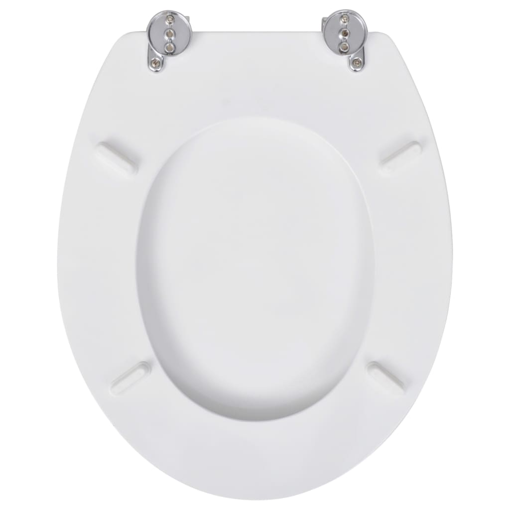 vidaXL WC sedadlo, poklop z MDF, jednoduchý dizajn, biele