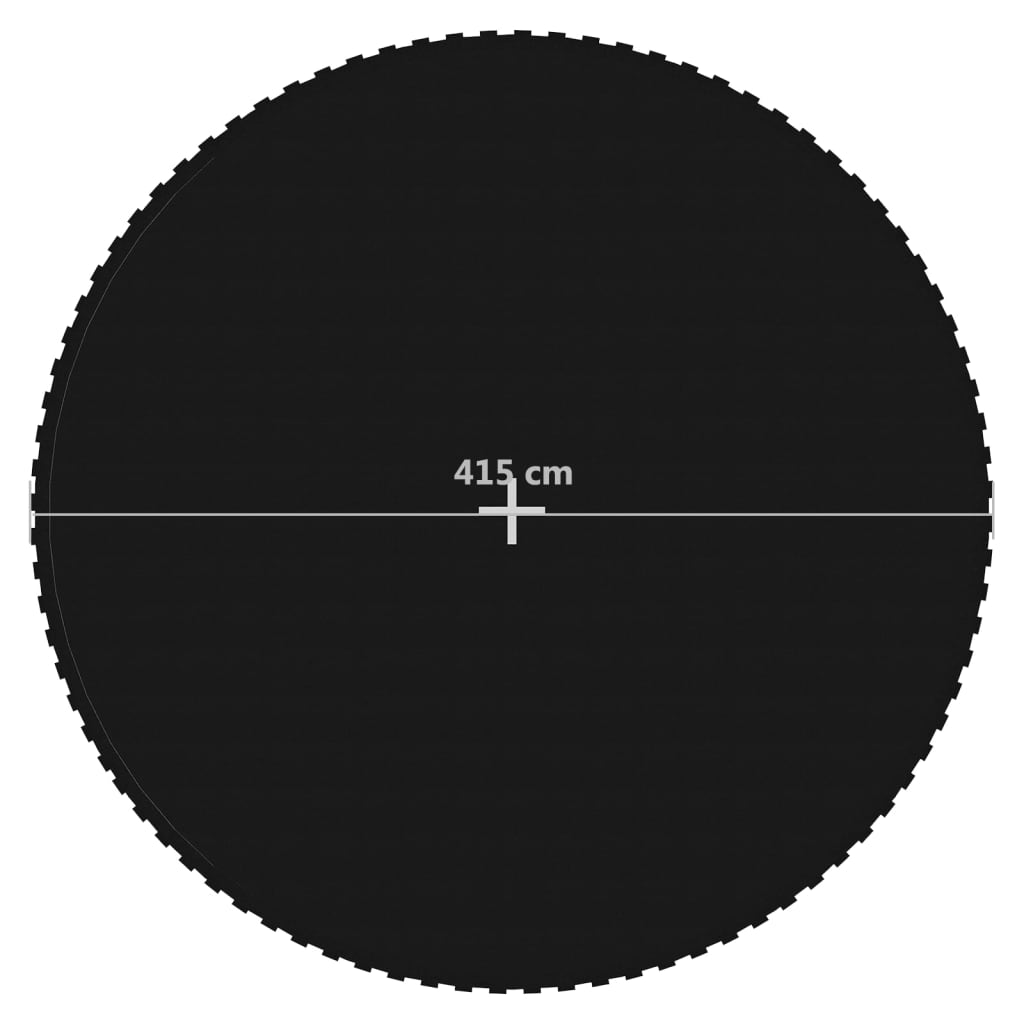 vidaXL Skákacia plocha na 4,57 m okrúhlu trampolínu, látka, čierna