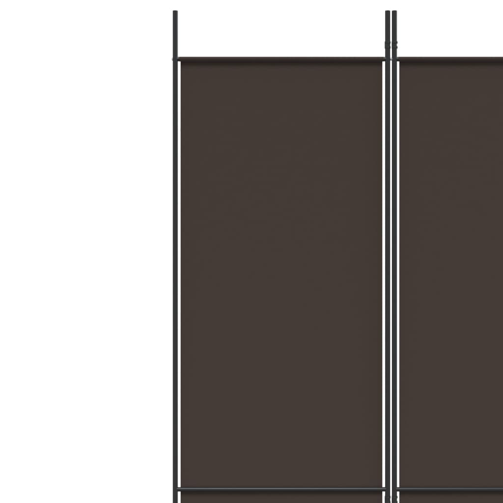 vidaXL 4-panelový paraván hnedý 200x220 cm látkový