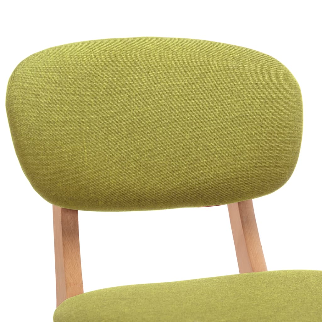vidaXL Barové stoličky 2 ks zelené látkové