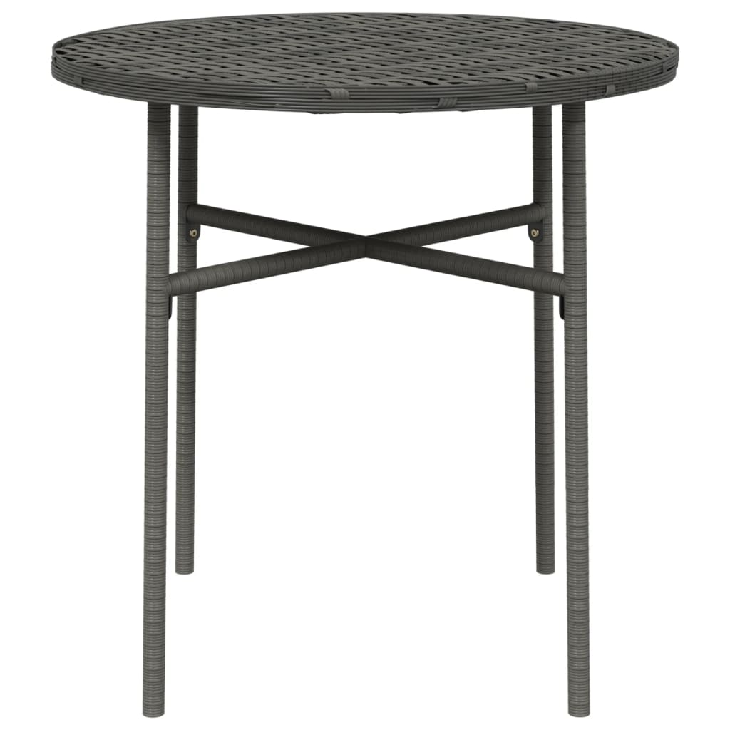 vidaXL Čajový stôl sivý 45 cm polyratanový