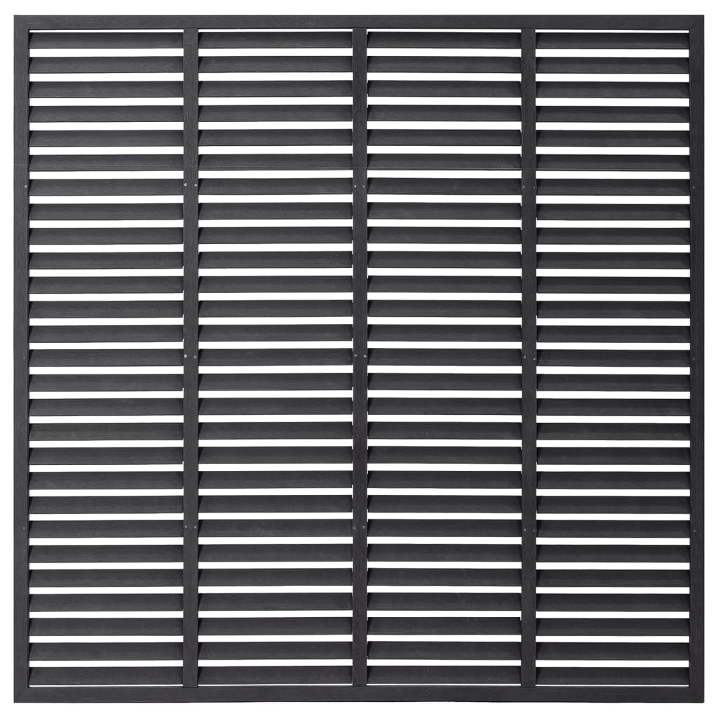 vidaXL Lamelový plot, WPC 180x180 cm, sivý