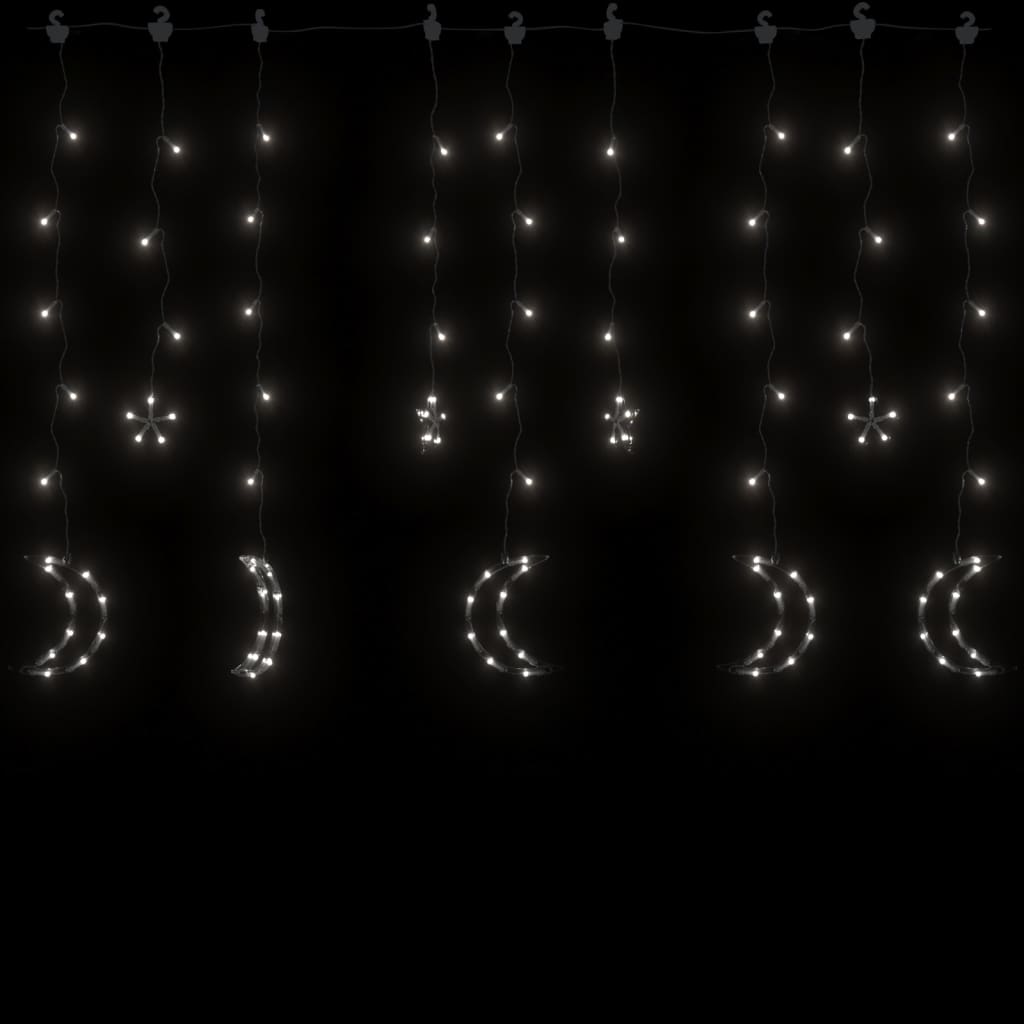 vidaXL Rozprávkové svetlá, hviezda a mesiac 345 LED, studená biela