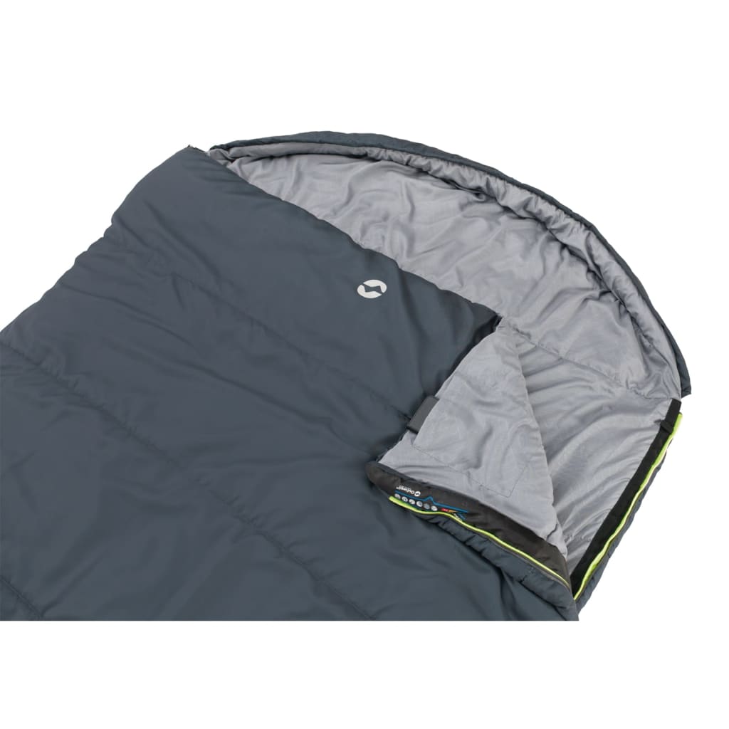 Outwell Dvojmiestny spací vak Campion Lux ľavý zips tmavosivý