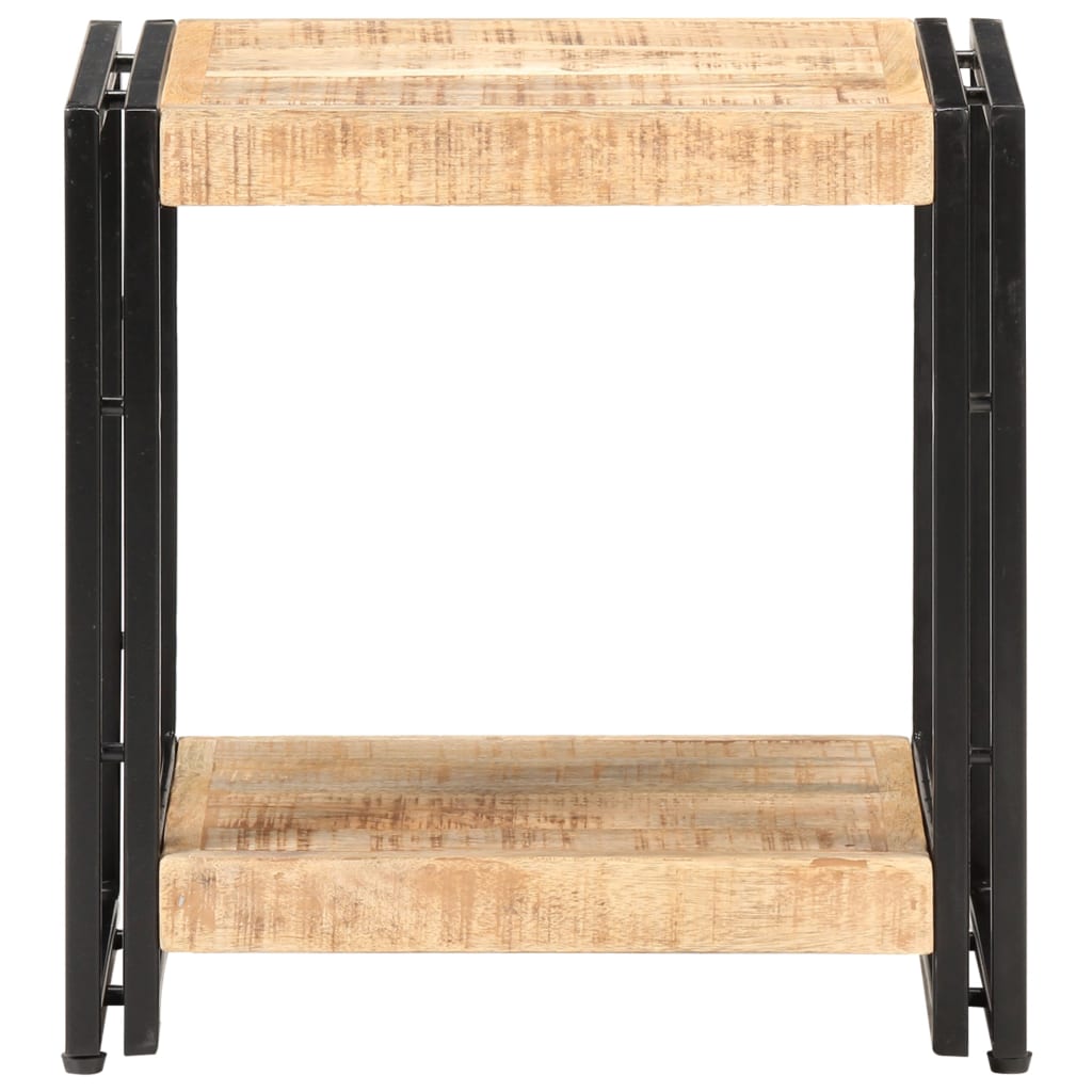 vidaXL Príručný stolík 40x30x40 cm surový mangovníkový masív