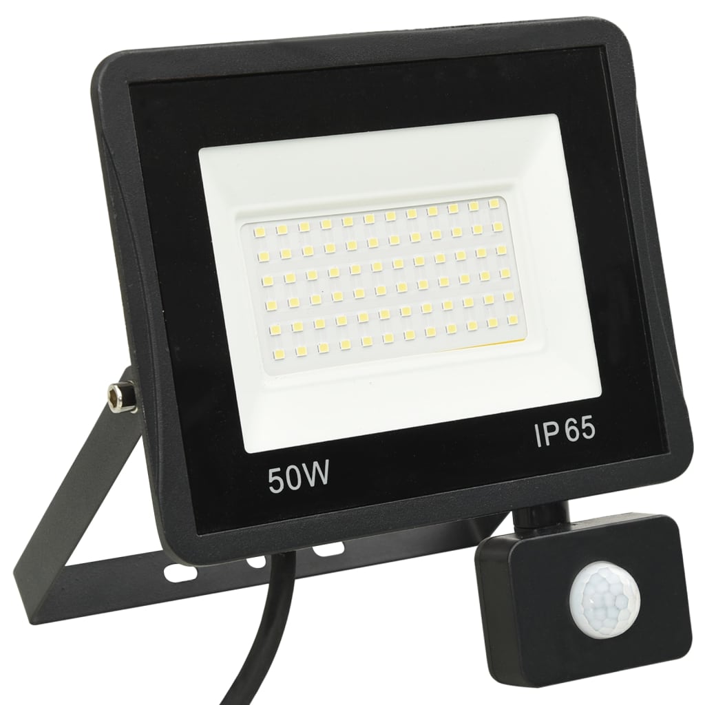 vidaXL LED reflektor so senzorom 50 W teplé biele svetlo