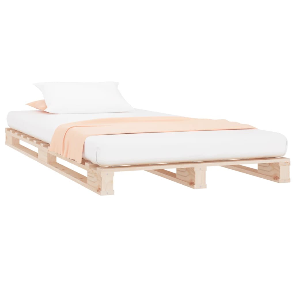 vidaXL Paletová posteľ 90x200 cm, borovicový masív