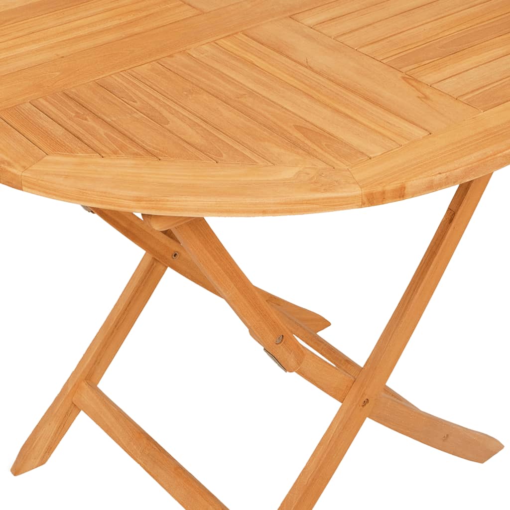 vidaXL Skladací záhradný stôl 85x76 cm, tíkový masív