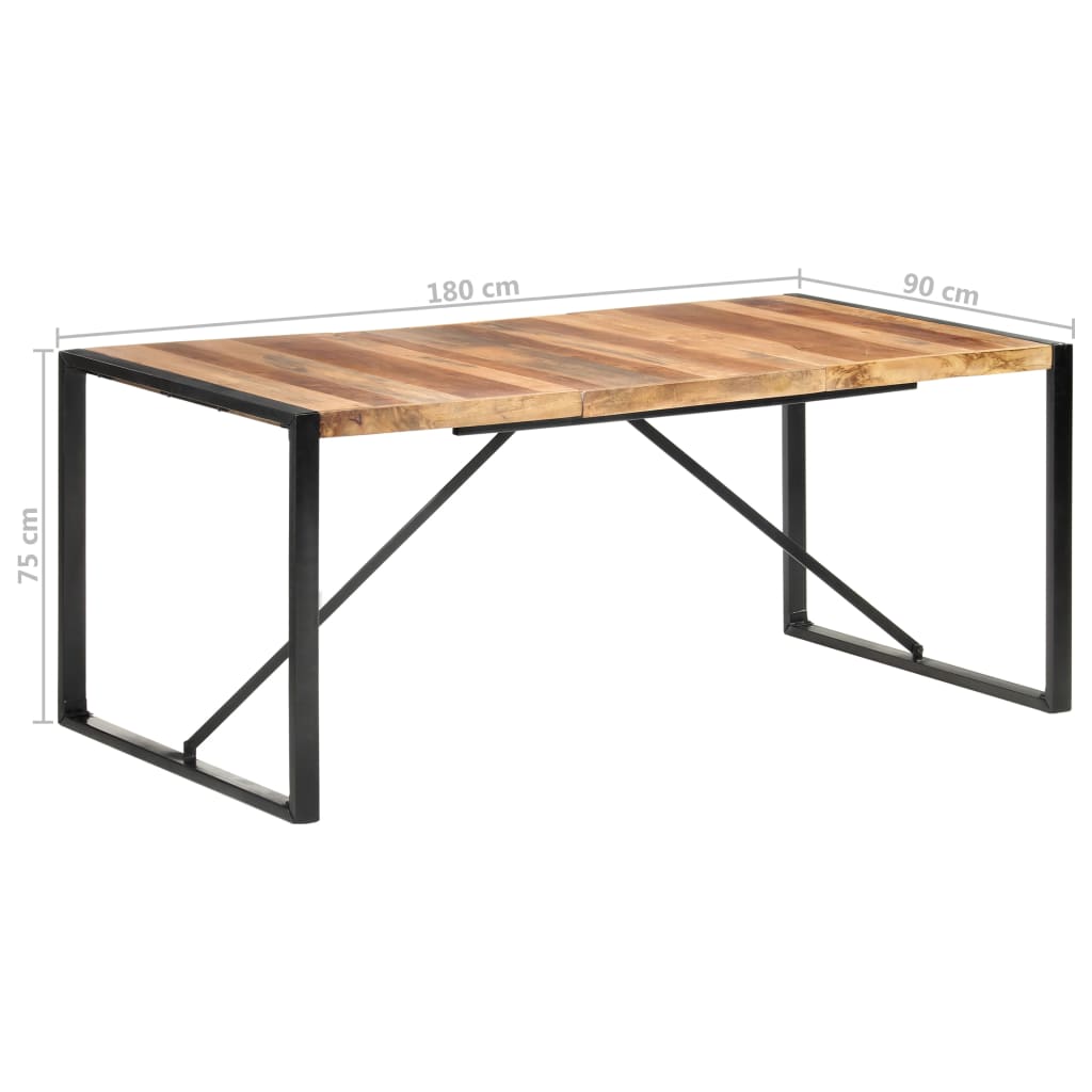 vidaXL Jedálenský stôl 180x90x75 cm masívne drevo so sheeshamovou úpravou