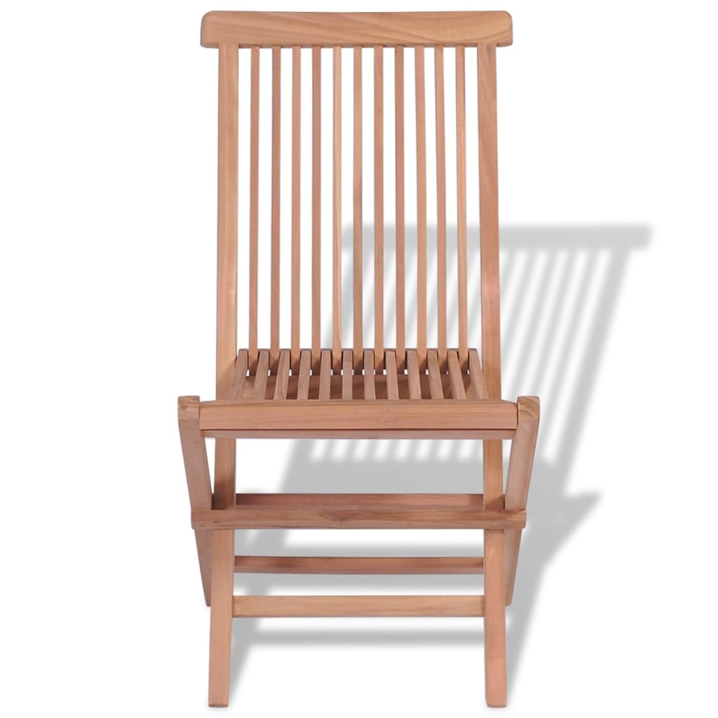 vidaXL Skladacie záhradné stoličky 4 ks, tíkový masív