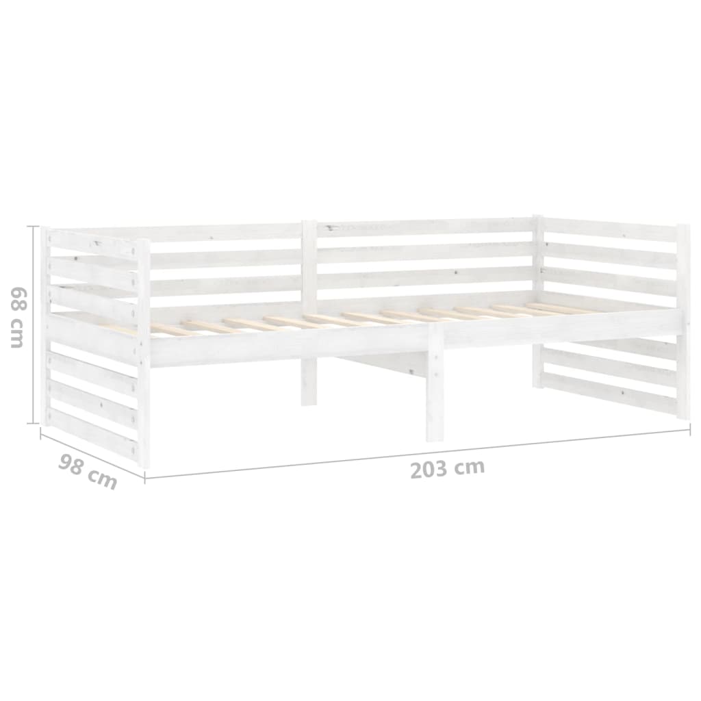 vidaXL Denná posteľ so zásuvkami 90x200 cm biela borovicové drevo