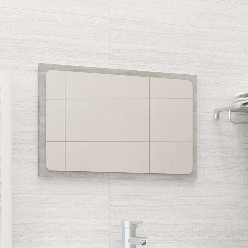 vidaXL Kúpeľňové zrkadlo, betónovo sivé 60x1,5x37 cm, kompozitné drevo