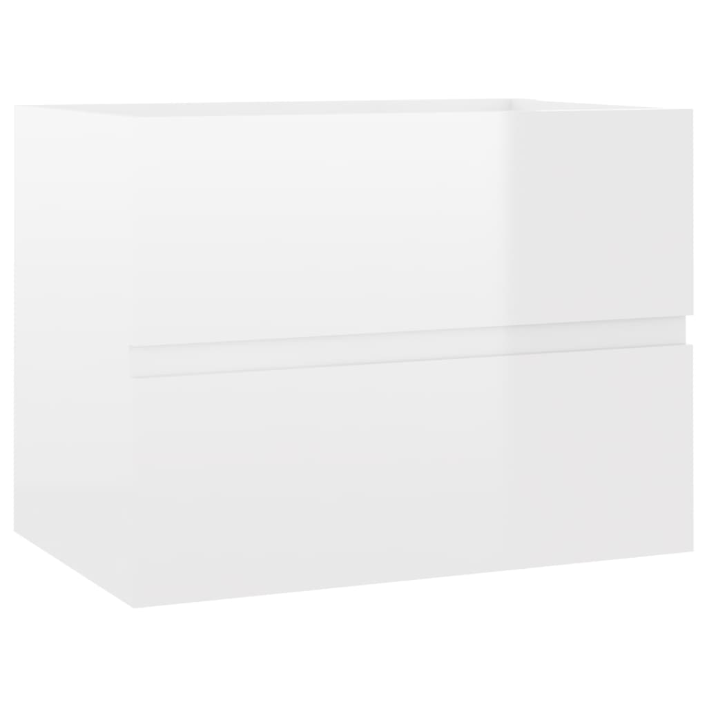 vidaXL 2-dielna súprava kúpeľňového nábytku lesklá biela drevotrieska