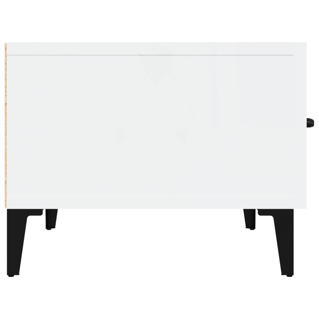 vidaXL TV skrinka lesklá biela 150x34,5x30 cm spracované drevo