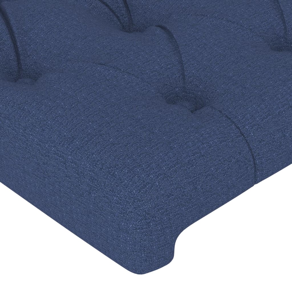 vidaXL Čelá postele 2 ks modrý 90x7x78/88 cm látka