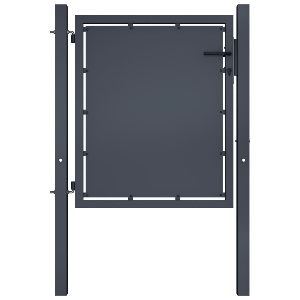 vidaXL Záhradná brána, oceľ 100x75 cm, antracitová