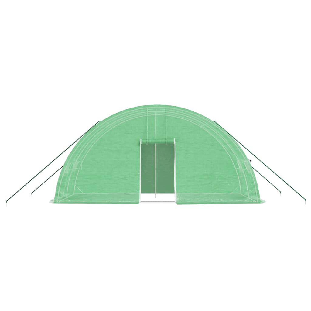 vidaXL Fóliovník s oceľovým rámom zelený 12 m² 6x2x2,85 m