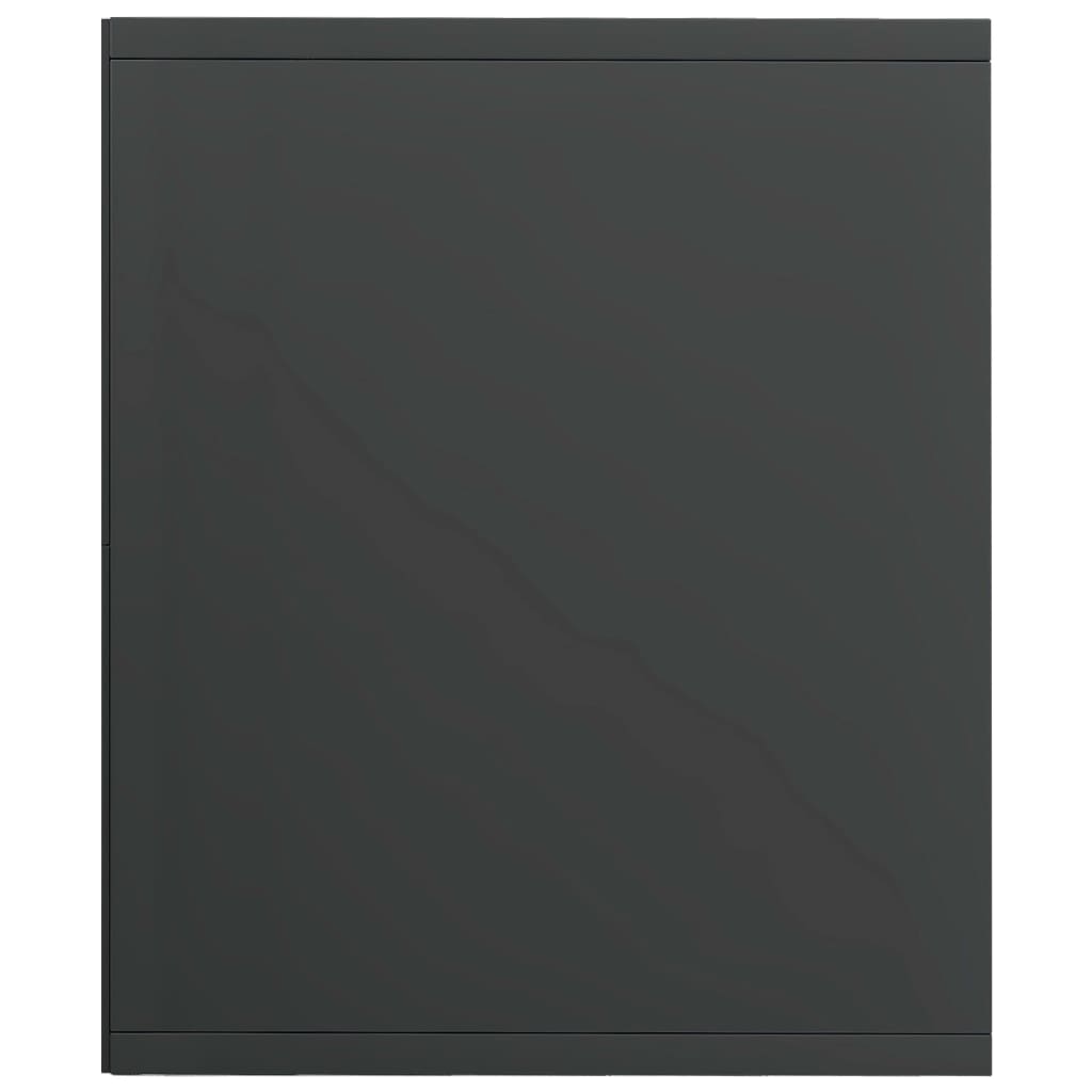 vidaXL Knižnica/TV skrinka, lesklá sivá 36x30x143 cm, kompozitné drevo