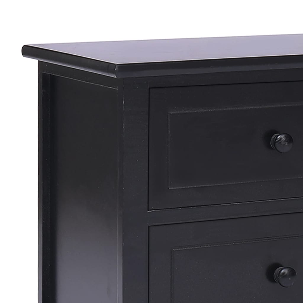 vidaXL TV skrinka, čierna 108x30x40 cm, drevený masív paulovnia
