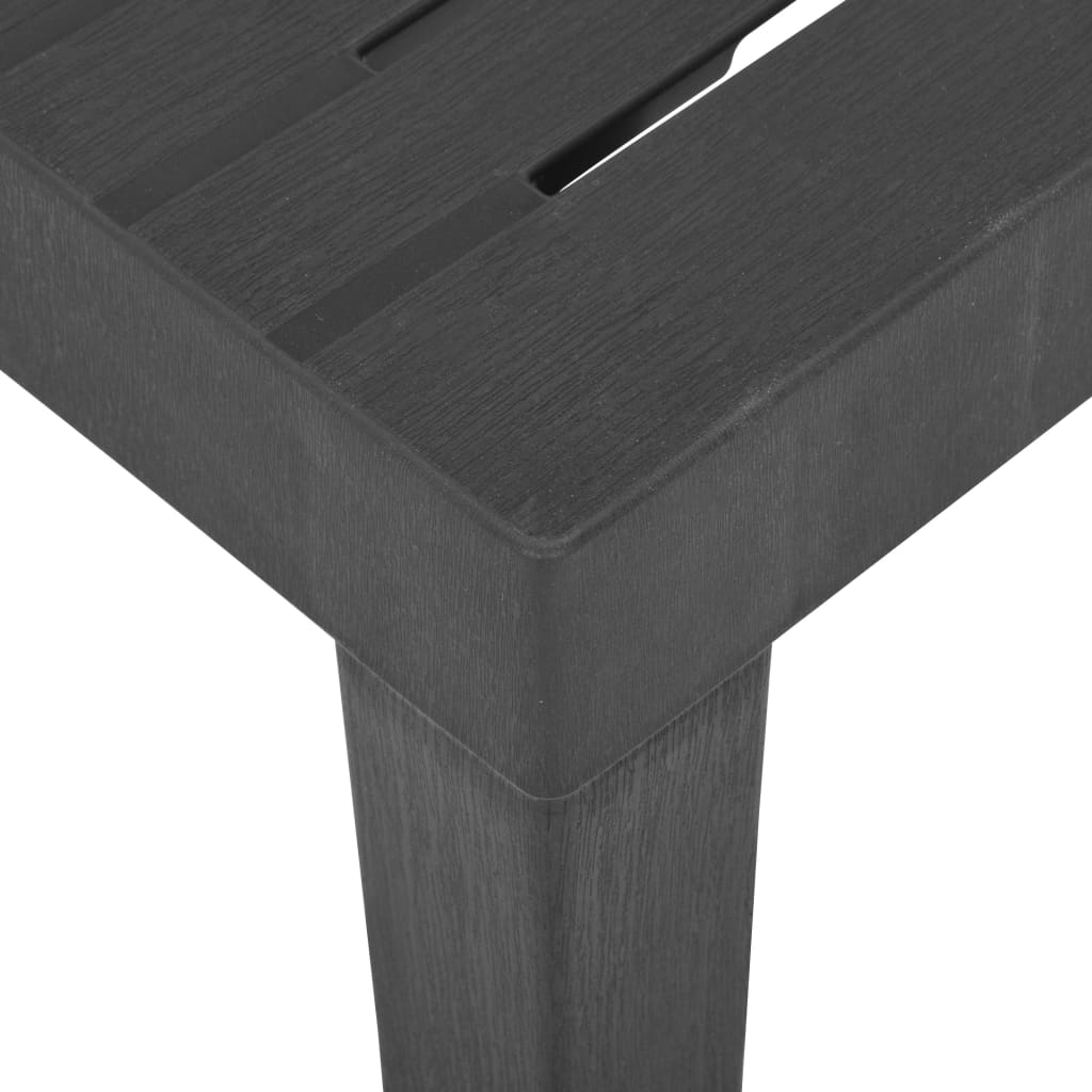 vidaXL Záhradný stôl sivý 79x65x72 cm plast