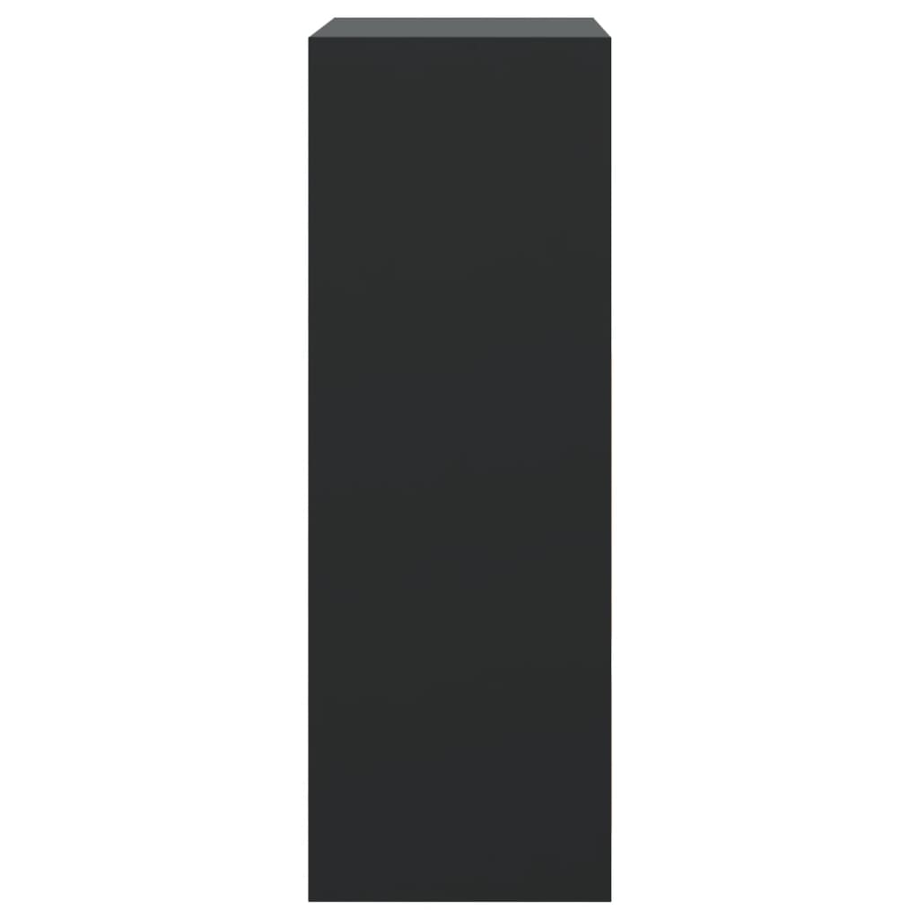 vidaXL Botník čierny 60x34x96,5 cm kompozitné drevo