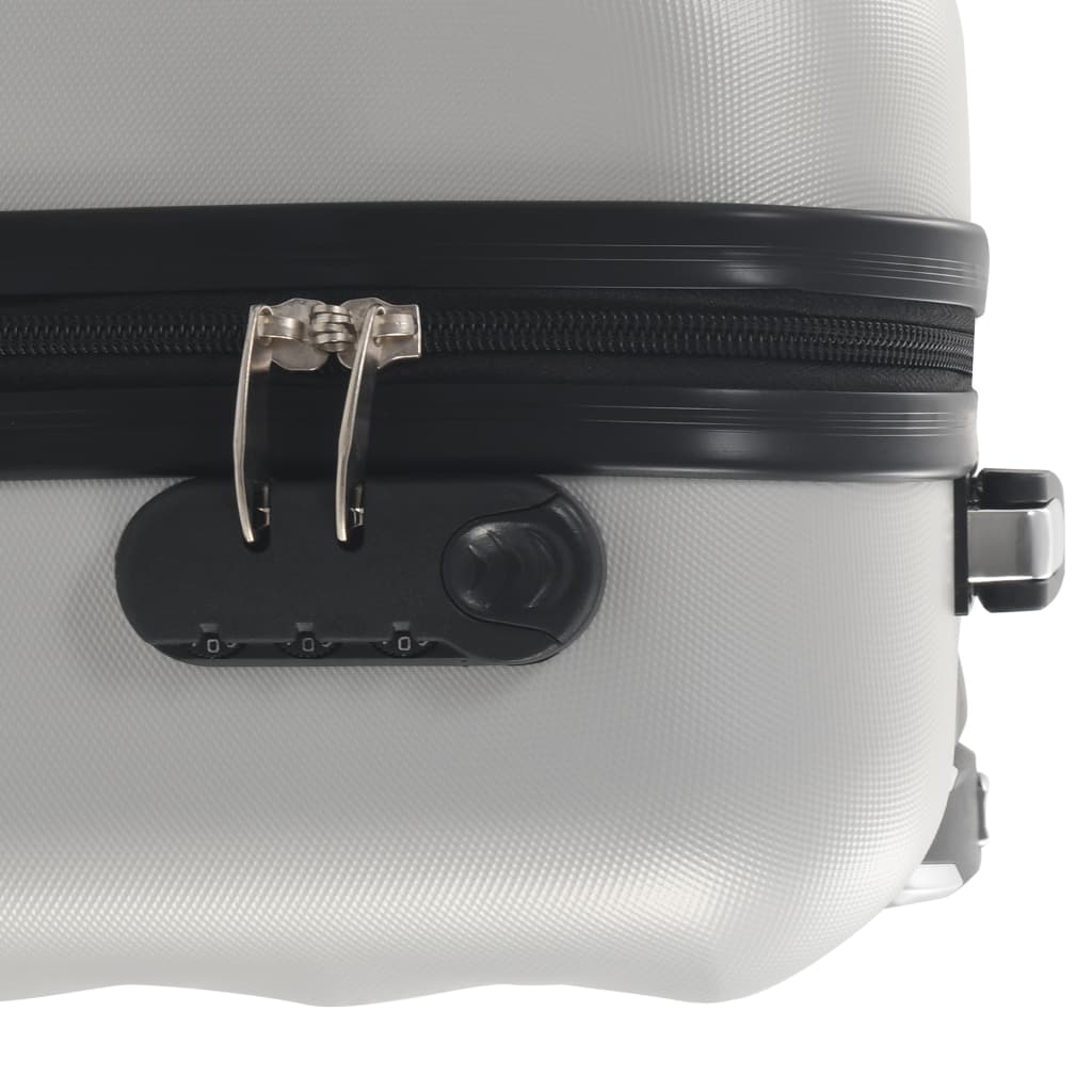 vidaXL Cestovný kufor s tvrdým krytom strieborný ABS