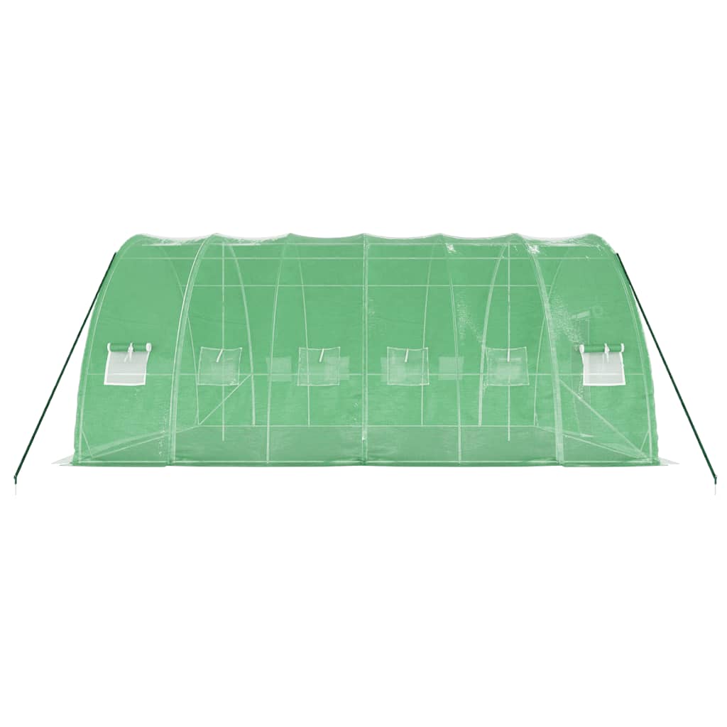 vidaXL Fóliovník s oceľovým rámom zelený 36 m² 6x6x2,85 m
