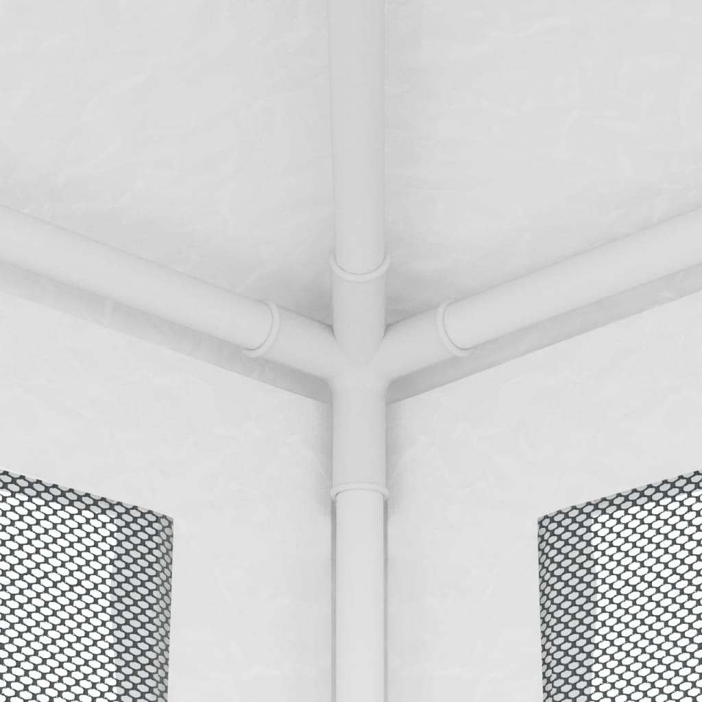 vidaXL Párty stan so 4 sieťkovanými bočnými stenami 2x2 m biely