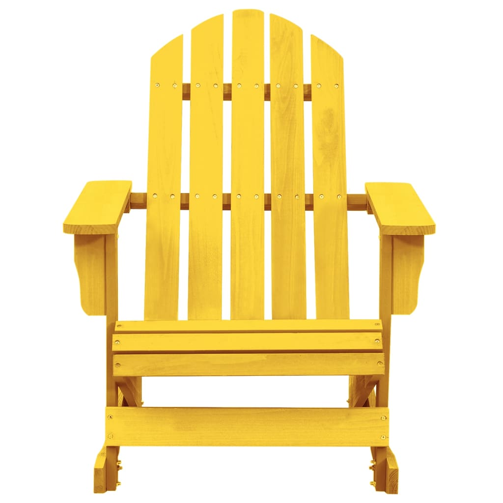 vidaXL Záhradná hojdacia stolička Adirondack jedľový masív žltá