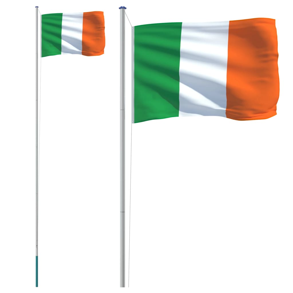 vidaXL Írska vlajka a tyč 6,23 m hliník