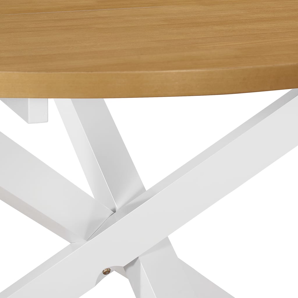 vidaXL Jedálenský stôl, biely 120x75 cm, MDF