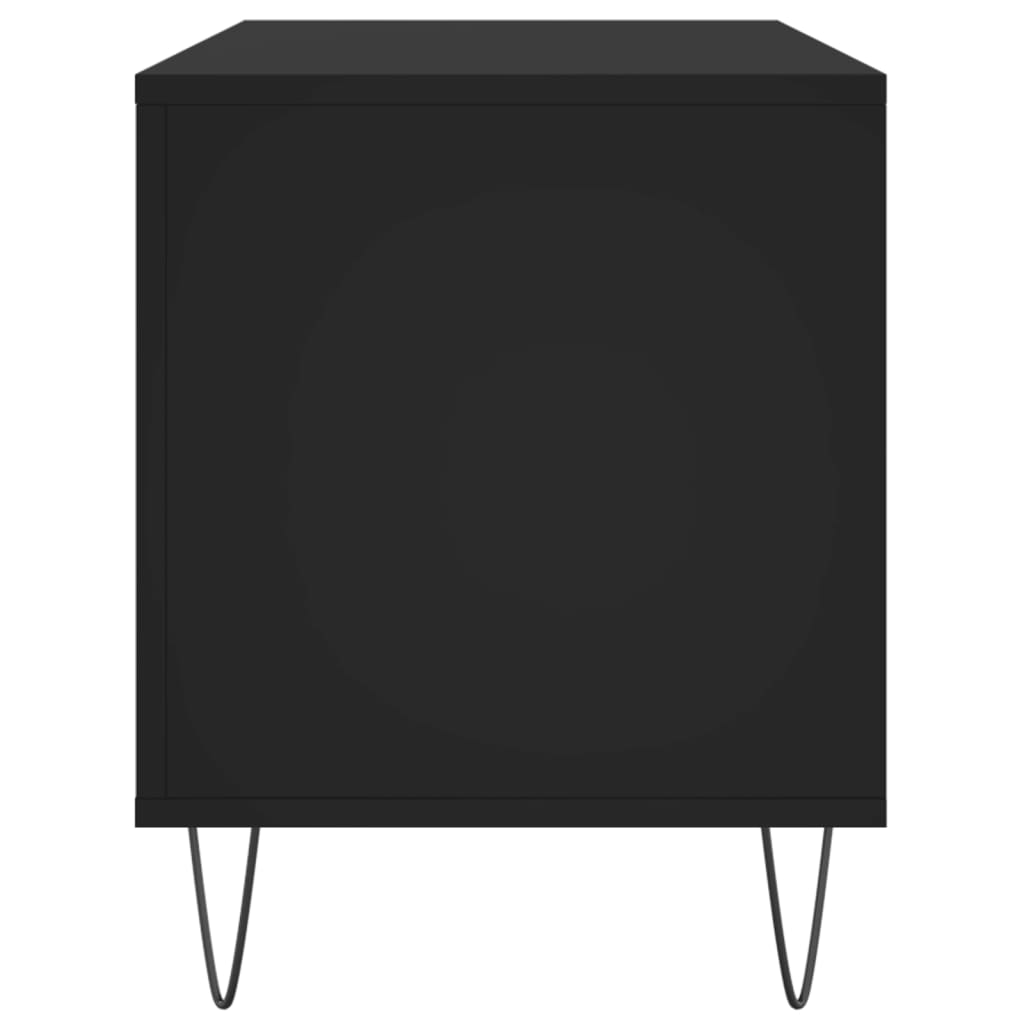 vidaXL Skrinka na platne čierna 100x38x48 cm kompozitné drevo
