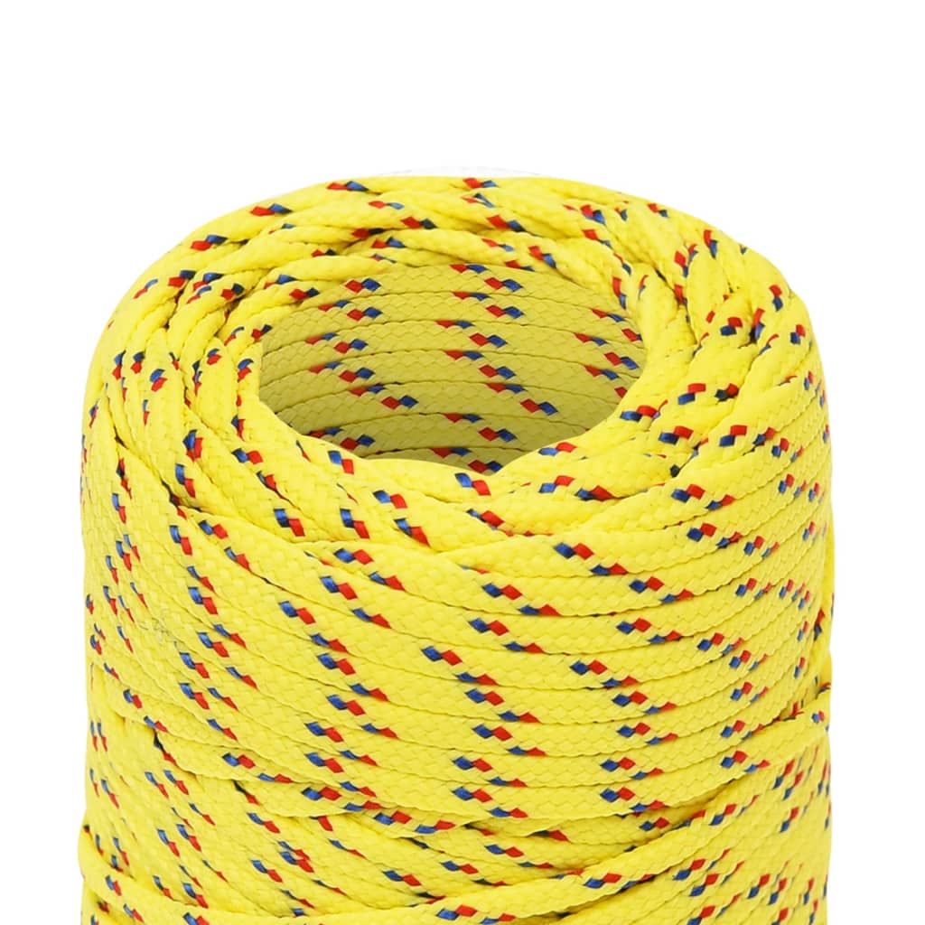 vidaXL Lodné lano žlté 2 mm 250 m polypropylén