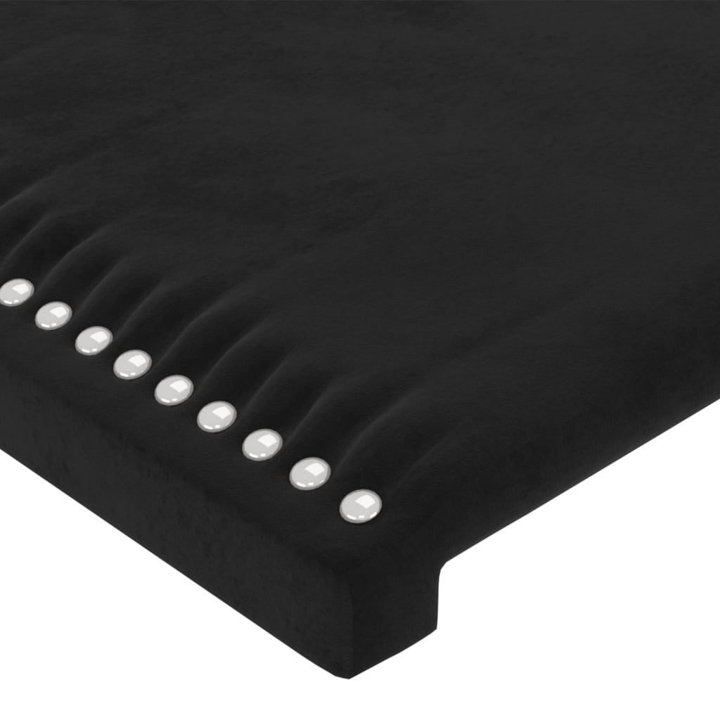 vidaXL Čelo postele s LED čierne 80x5x78/88 cm zamat