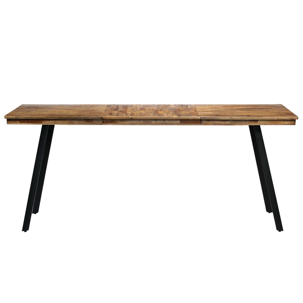 vidaXL Jedálenský stôl z recyklovaného dreva a ocele, 180x90x76 cm