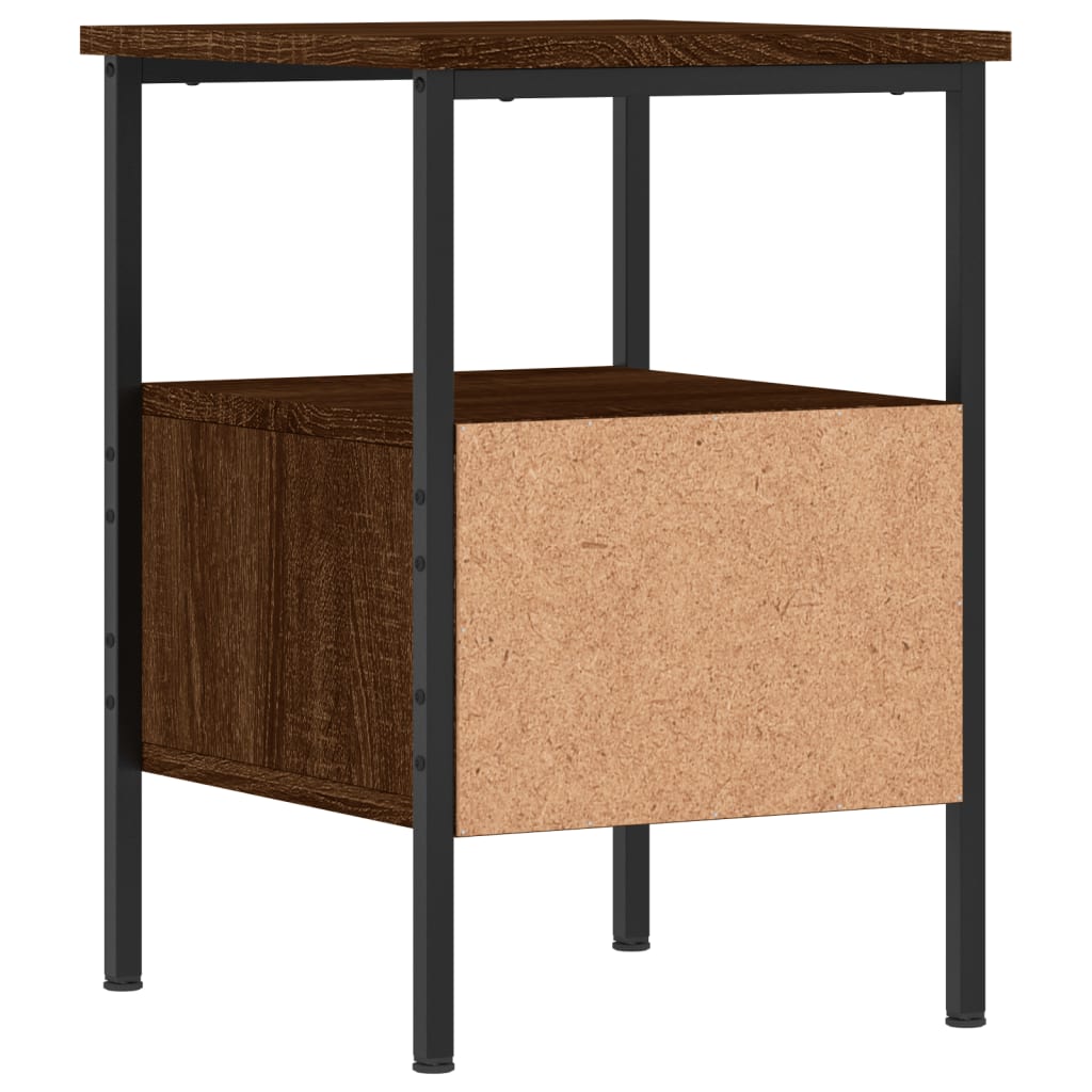 vidaXL Nočný stolík hnedý dub 34x36x50 cm spracované drevo