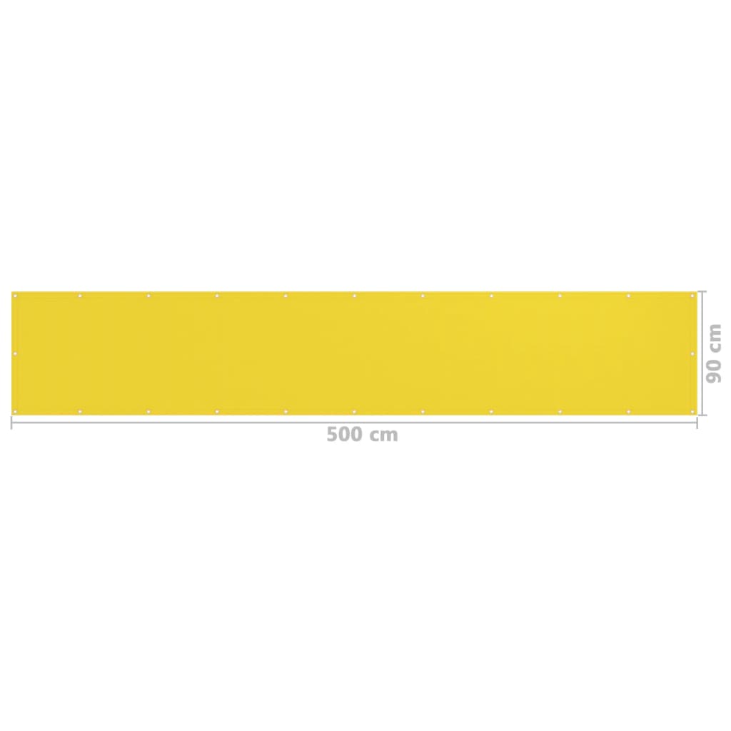 vidaXL Balkónová markíza žltá 90x500 cm HDPE