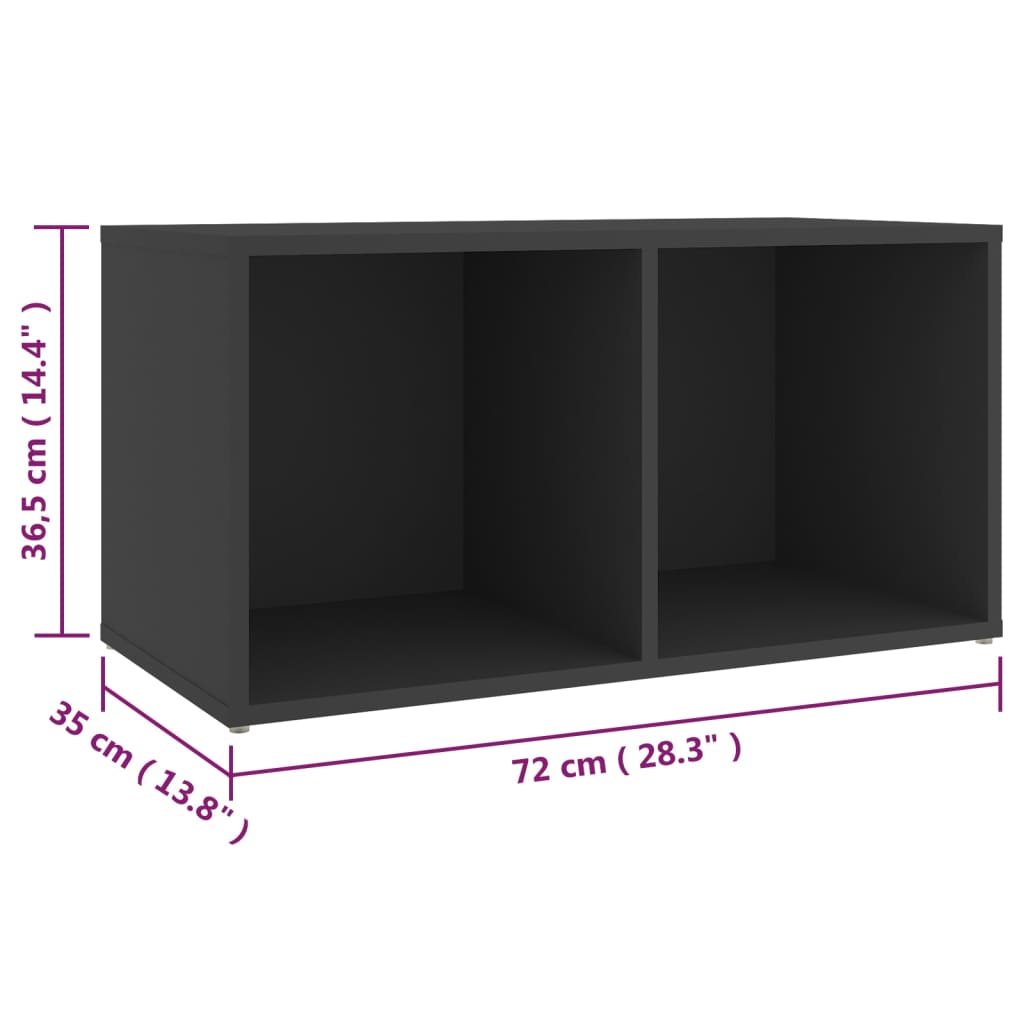 vidaXL 6-dielna súprava TV skriniek sivá drevotrieska