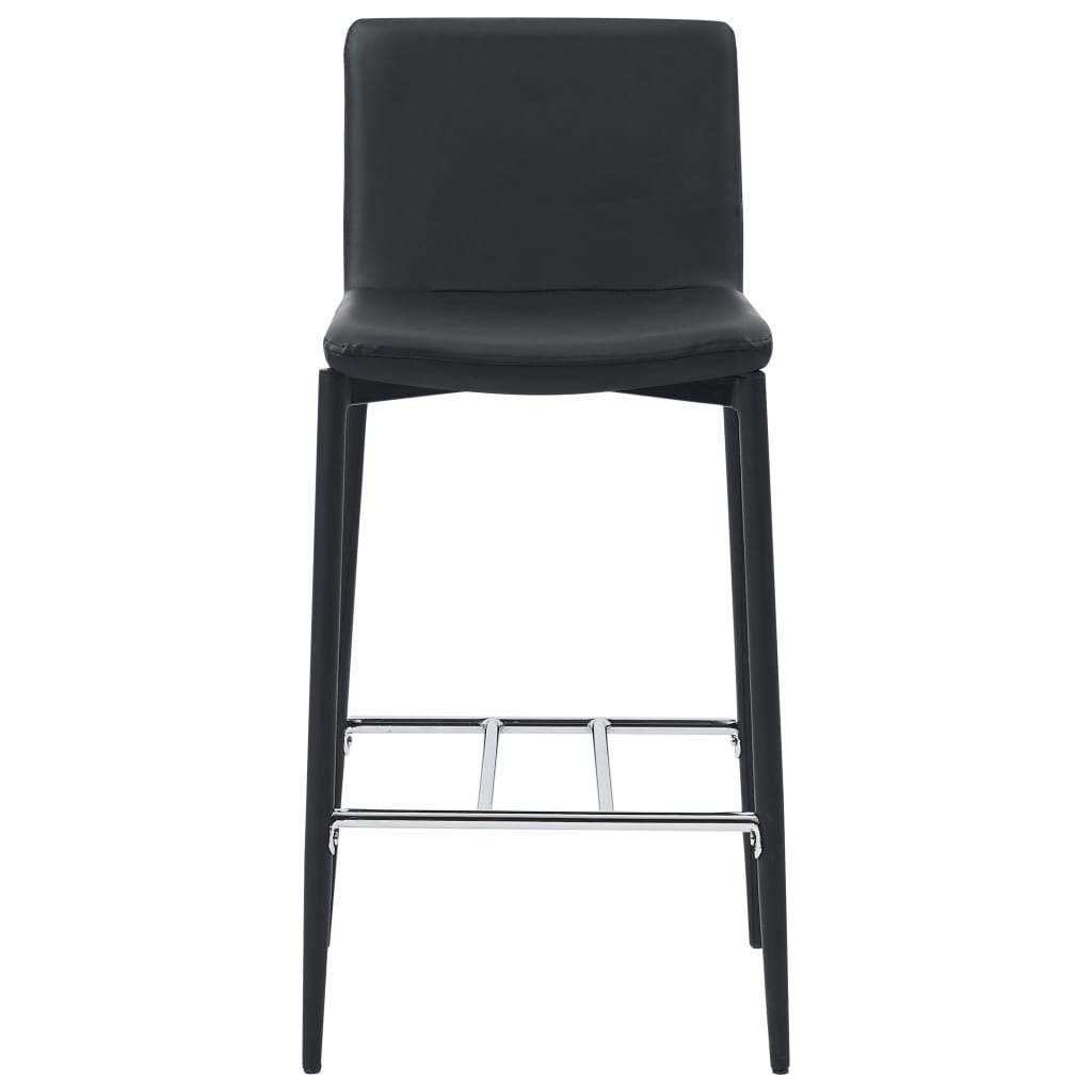 vidaXL Barové stoličky 4 ks, čierne, umelá koža