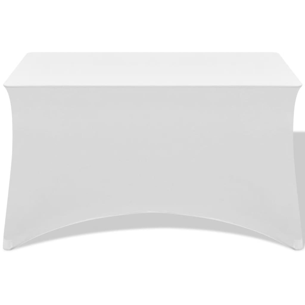 vidaXL Naťahovací návlek na stôl, 2 ks, 120x60,5x74 cm, biely