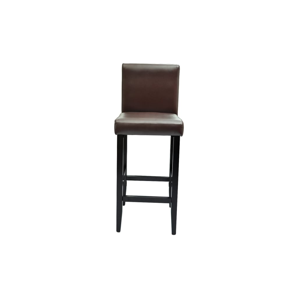 vidaXL Barové stoličky 6 ks, tmavohnedé, umelá koža