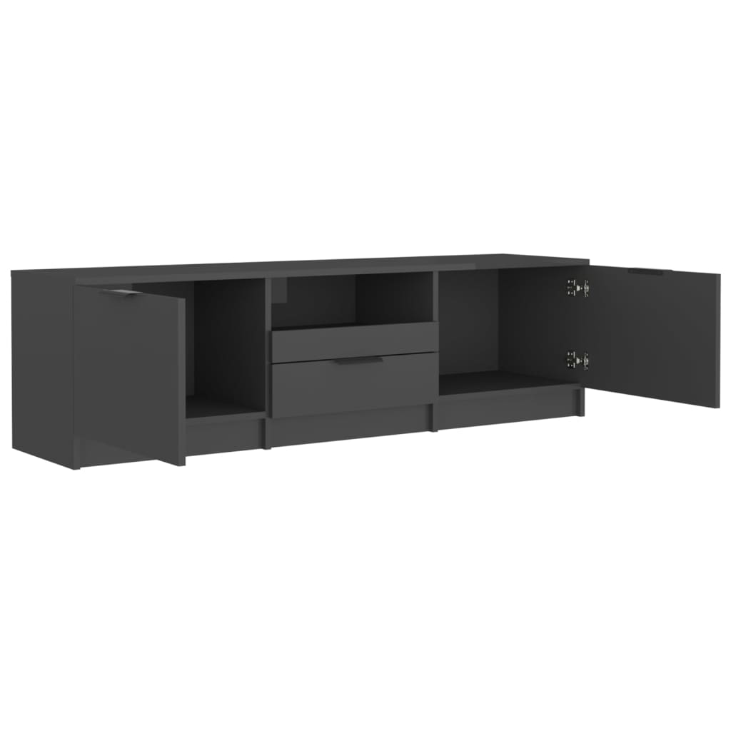 vidaXL TV stolík čierny 140x35x40 cm spracované drevo
