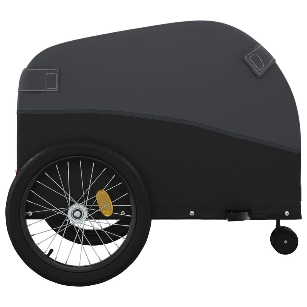 vidaXL Vozík za bicykel, čierny 45 kg, železo