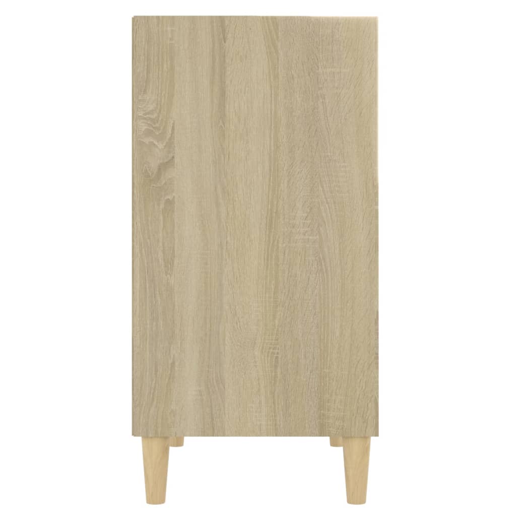 vidaXL Komoda, biela a dub sonoma 57x35x70 cm, kompozitné drevo