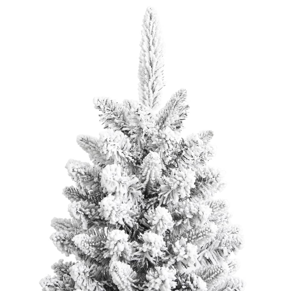 vidaXL Zasnežený umelý vianočný stromček 180 cm PVC a PE