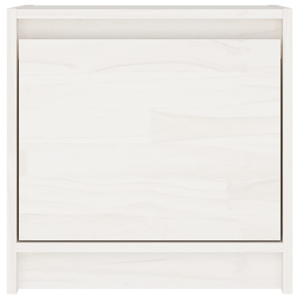 vidaXL Nočné stolíky 2 ks biele 40x30,5x40 cm borovicový masív