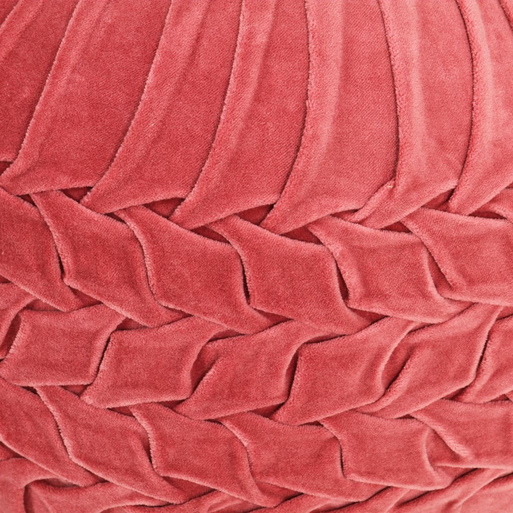 vidaXL Taburetka ružová 40x30 cm bavlnený zamat nariasený dizajn