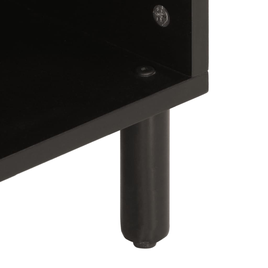 vidaXL TV skrinka, čierna 100x33x46 cm, mangový masív
